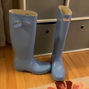 Light Blue Hunter Rain Boots
